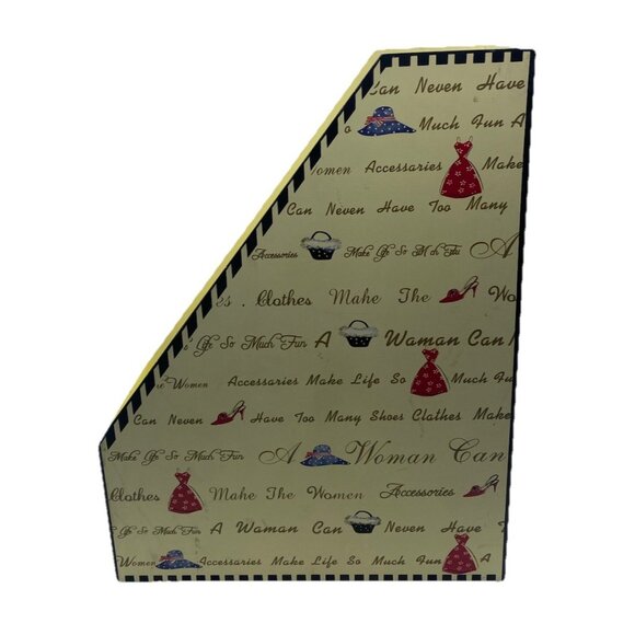 Wooden Magazine Organizers Desk Storage File Rack Desktop Holder Women Fashion - Picture 4 of 16